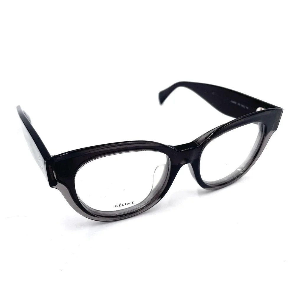 Celine‎ Eyeglasses Dark Gray Acetate Frames Full Rim Square Optical CL50015F